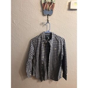 Boys Ralph Lauren  Long Sleeve Button Down Plaid‎ Shirt Size Large 14-16